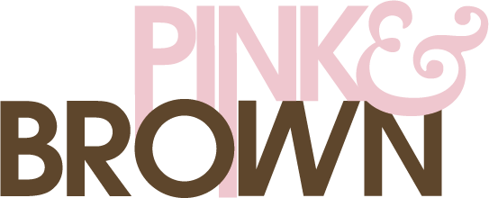 Pink and brown logo